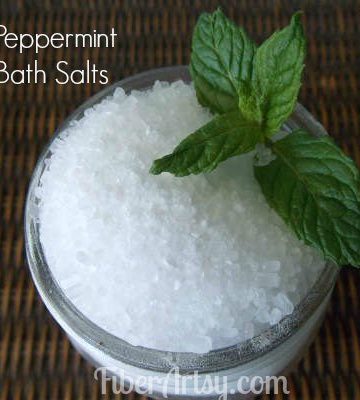 Peppermint Bath Salt Recipe, Fiberartsy.com