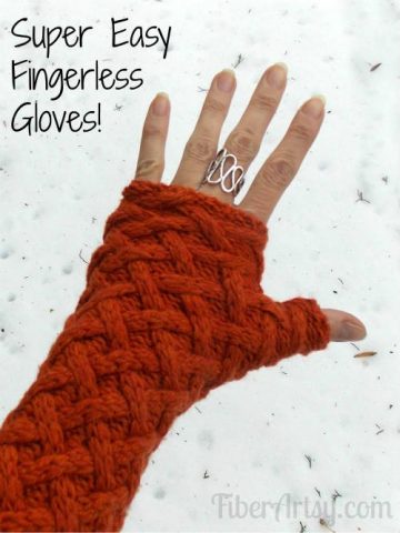 Fingerless Gloves from a Sweater, Fiberartsy.com