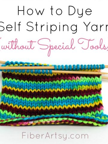 How to dye self striping yarn FiberArtsy.com tutorial