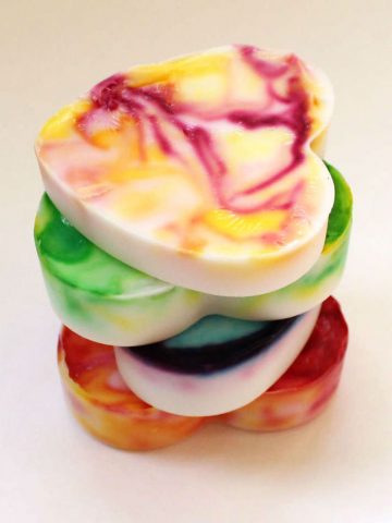 image of a stack of heart shaped soap