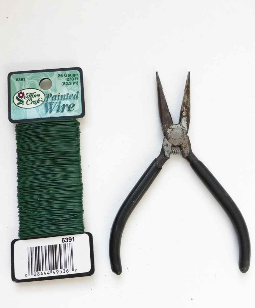 Wire Cutters and wrapped Floral Wire 