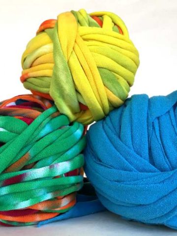 Balls of handmade TShirt Yarn