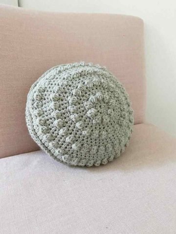 Bobble Pillow Free Crochet Pattern