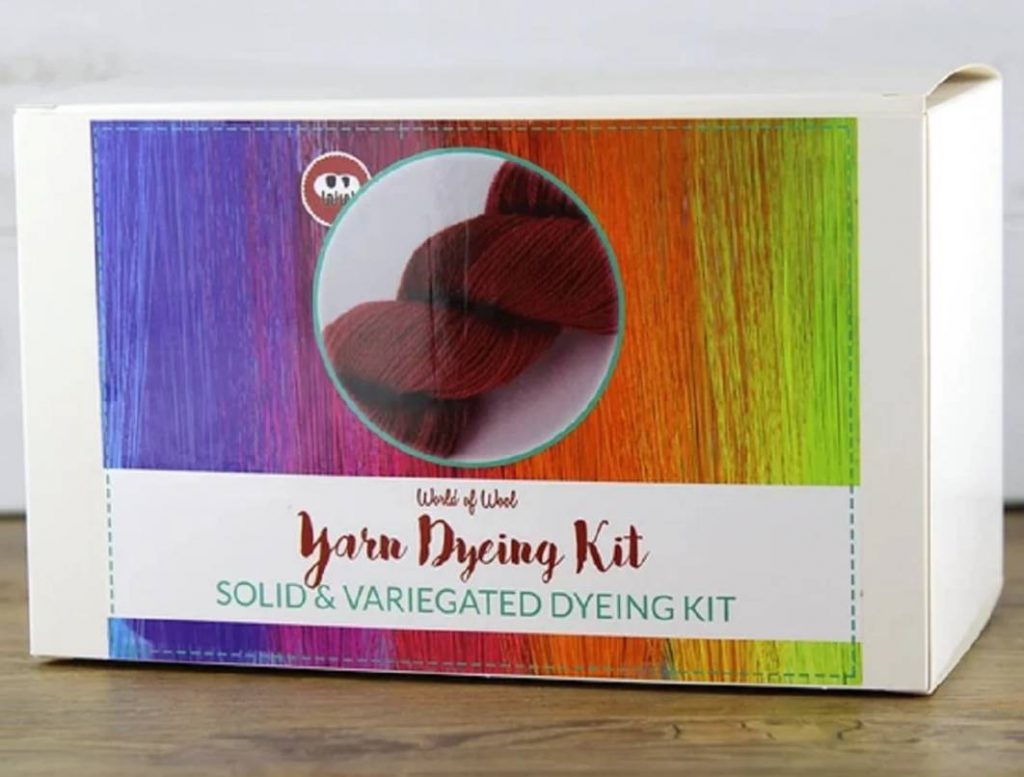 image of a box containing a yarn dyeing kit