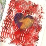 Gelli printing Valentine Cards