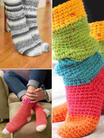 Sock and Slipper Sock Patterns for crochet